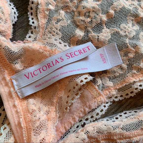 VS Vintage peachy neon All Over Lace Thong Panty - Picture 7 of 8